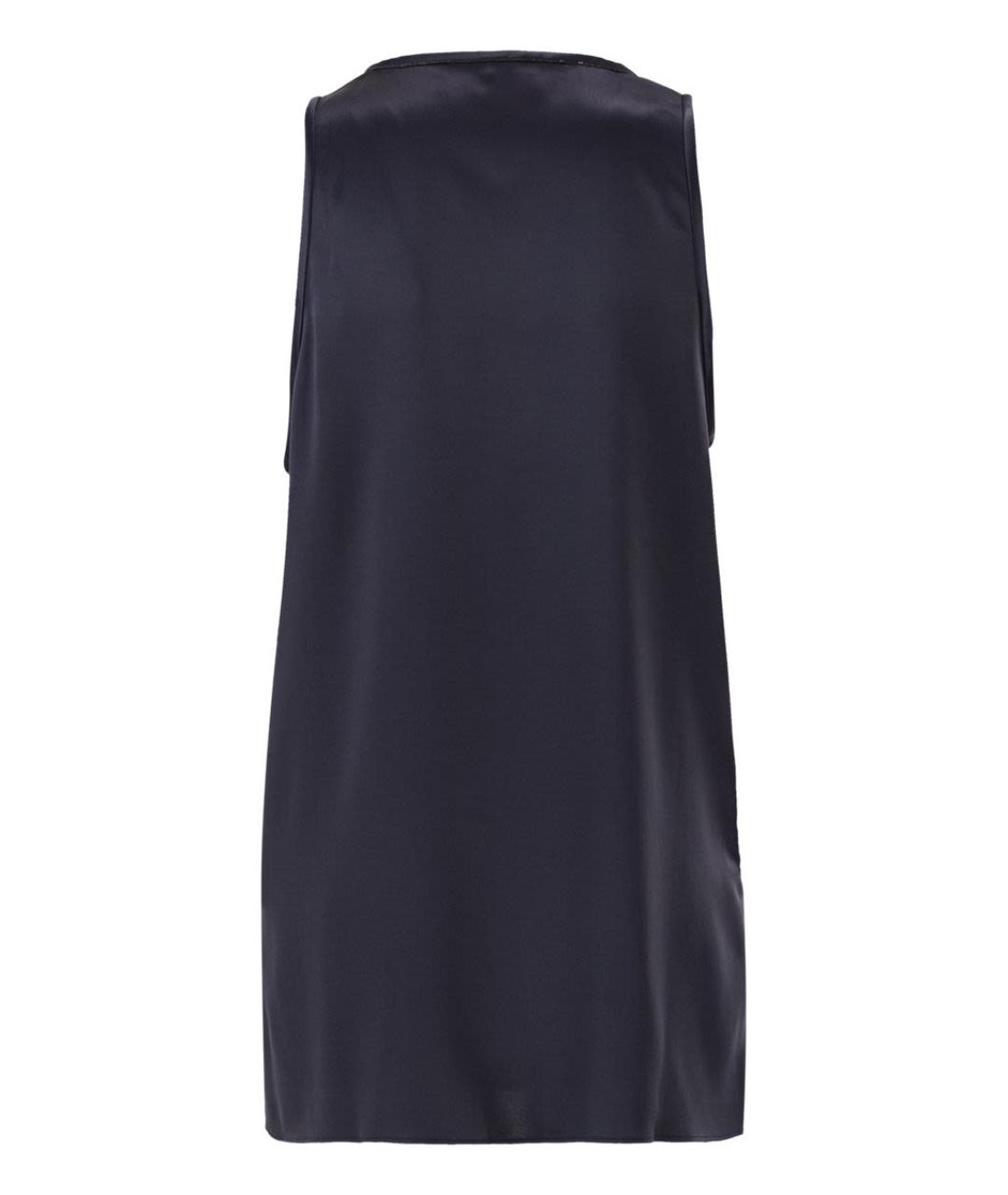 BRUNELLO CUCINELLI Синяя шелковая майка, фото 2