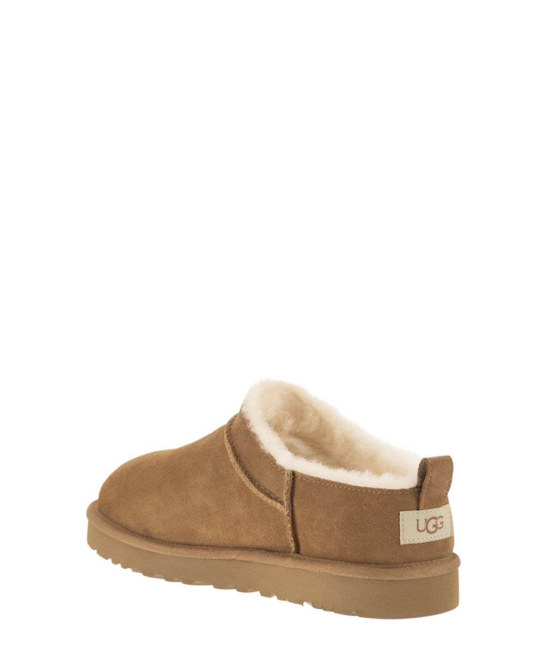 UGG AUSTRALIA Бежевые замшевые низкие ботинки, фото 3