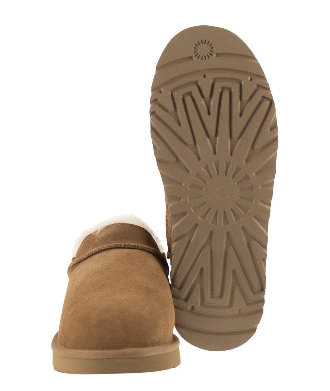 UGG AUSTRALIA Бежевые замшевые низкие ботинки, фото 5