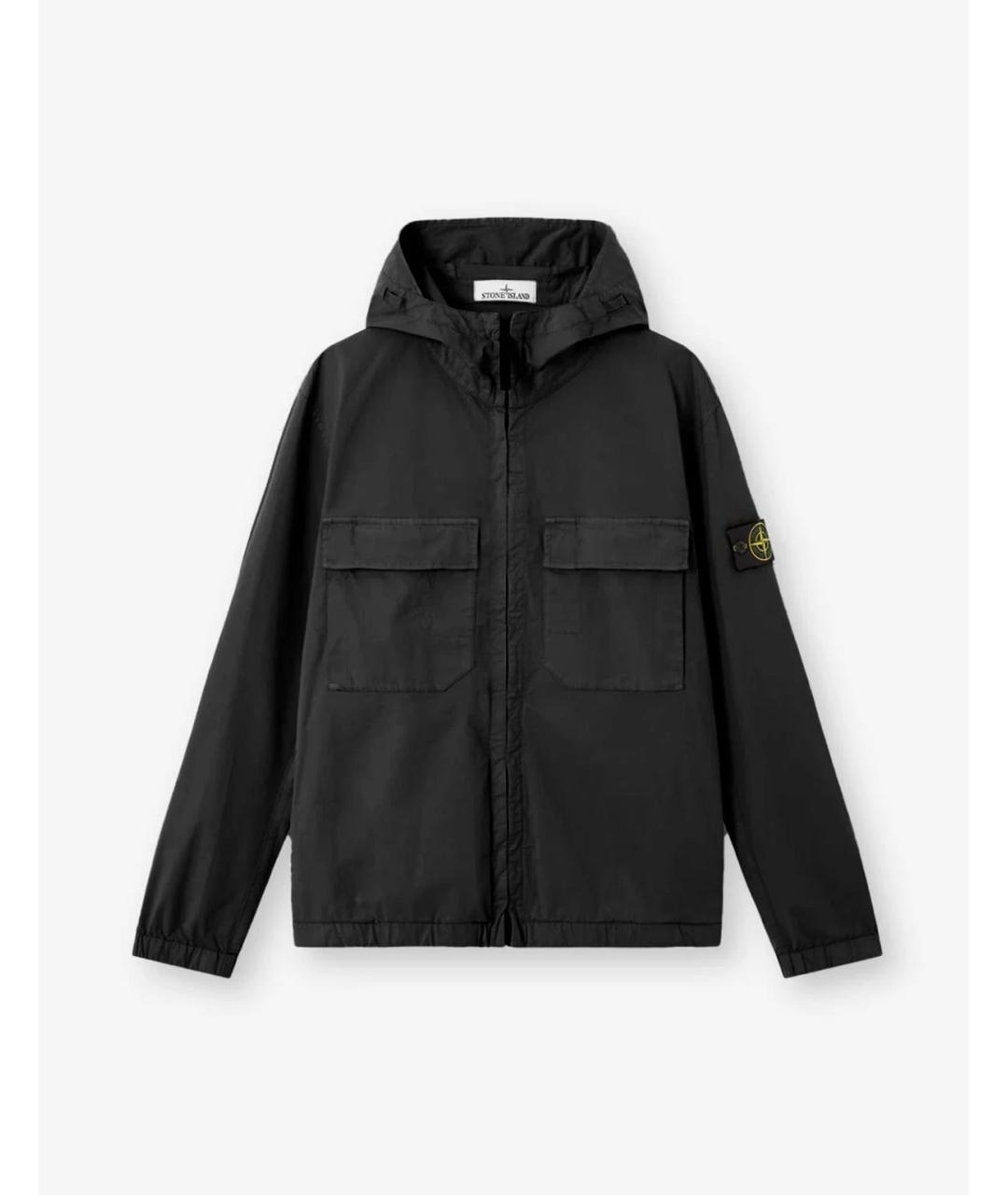 STONE ISLAND Черная хлопковая куртка, фото 1
