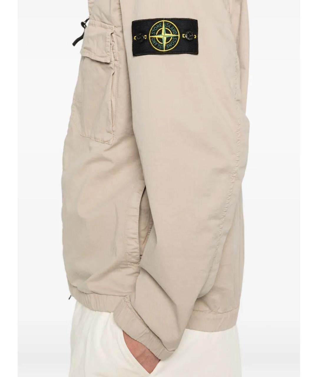 STONE ISLAND Бежевая хлопковая куртка, фото 5
