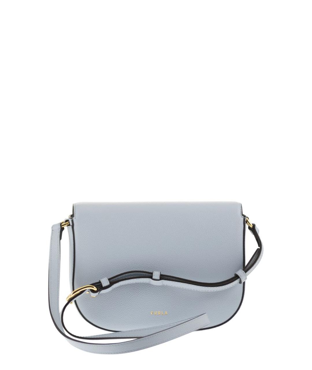 FURLA Голубая кожаная сумка через плечо, фото 2