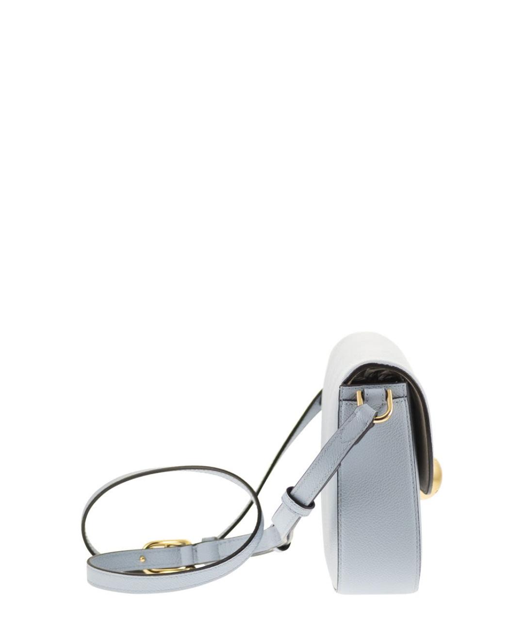 FURLA Голубая кожаная сумка через плечо, фото 3