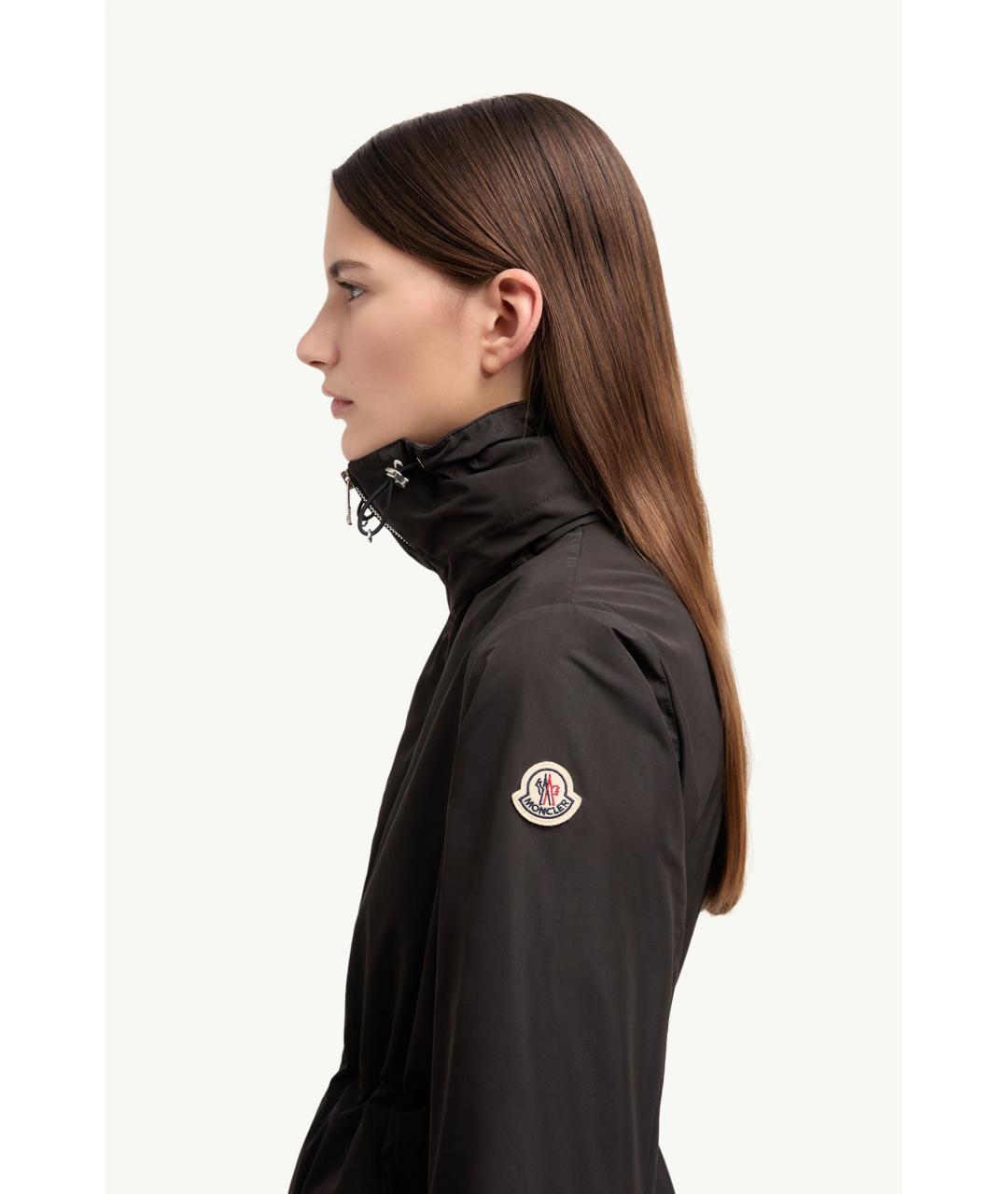 MONCLER Черная полиэстеровая куртка, фото 4