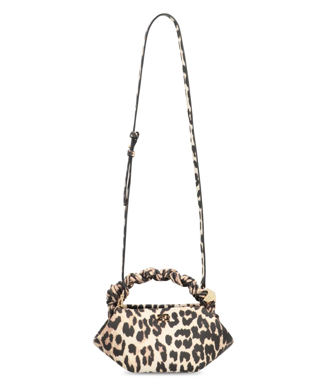 GANNI Мульти тканевая сумка с короткими ручками, фото 4