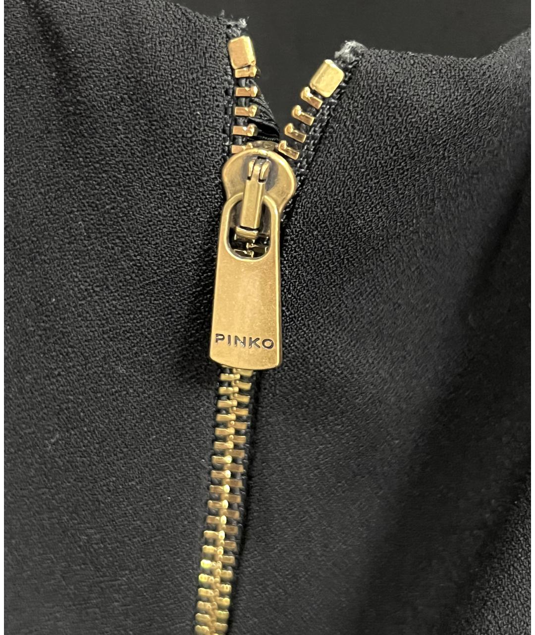 PINKO Черное полиэстеровое коктейльное платье, фото 4