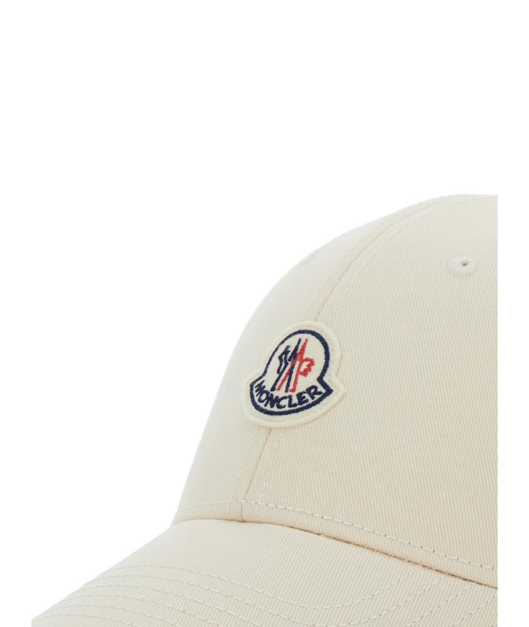 MONCLER Белая хлопковая кепка, фото 3
