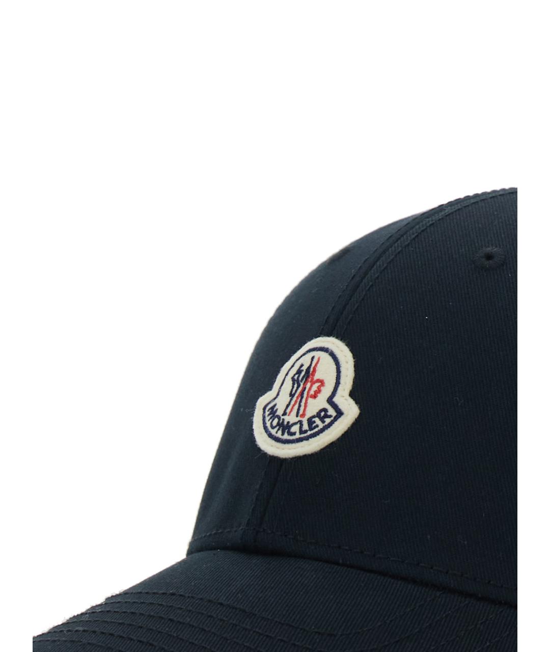 MONCLER Черная хлопковая кепка, фото 3