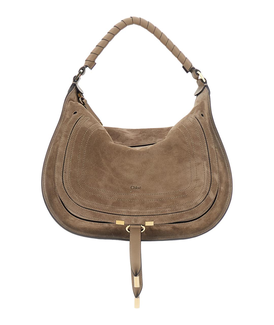 CHLOE Бежевая замшевая сумка через плечо, фото 1