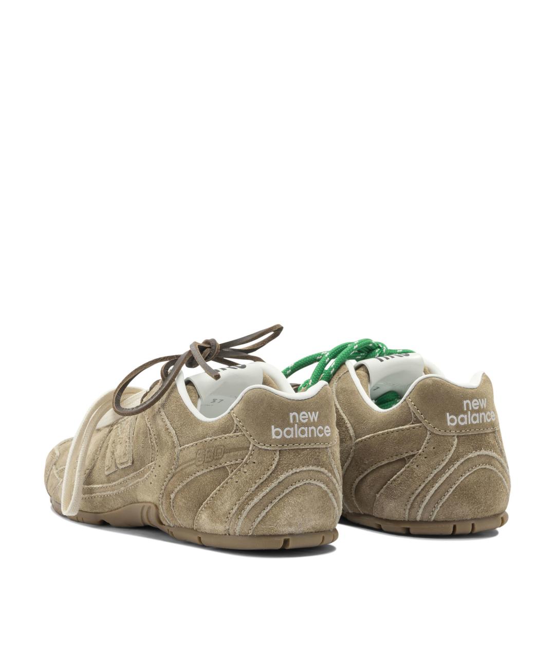 MIU MIU Коричневые замшевые кроссовки, фото 4