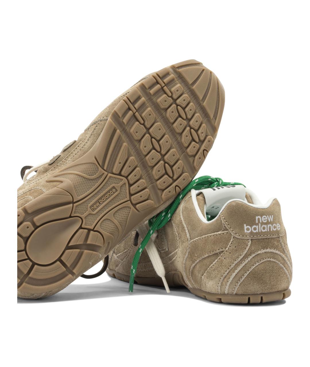 MIU MIU Коричневые замшевые кроссовки, фото 5