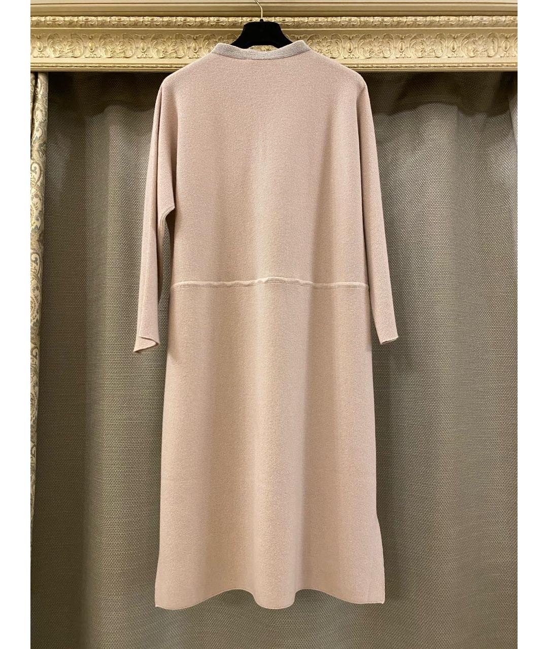 FABIANA FILIPPI Розовое шерстяное повседневное платье, фото 5