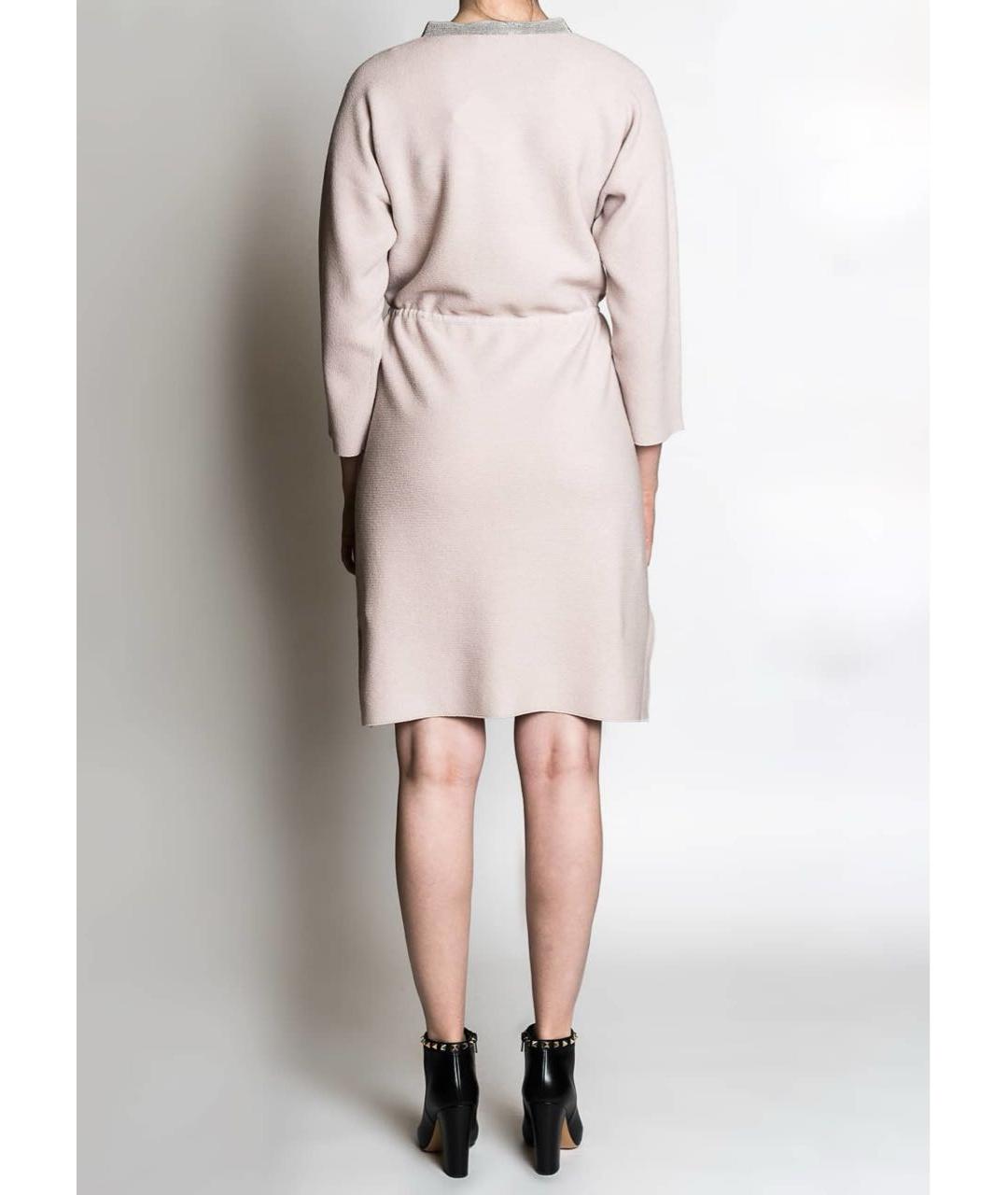 FABIANA FILIPPI Розовое шерстяное повседневное платье, фото 3