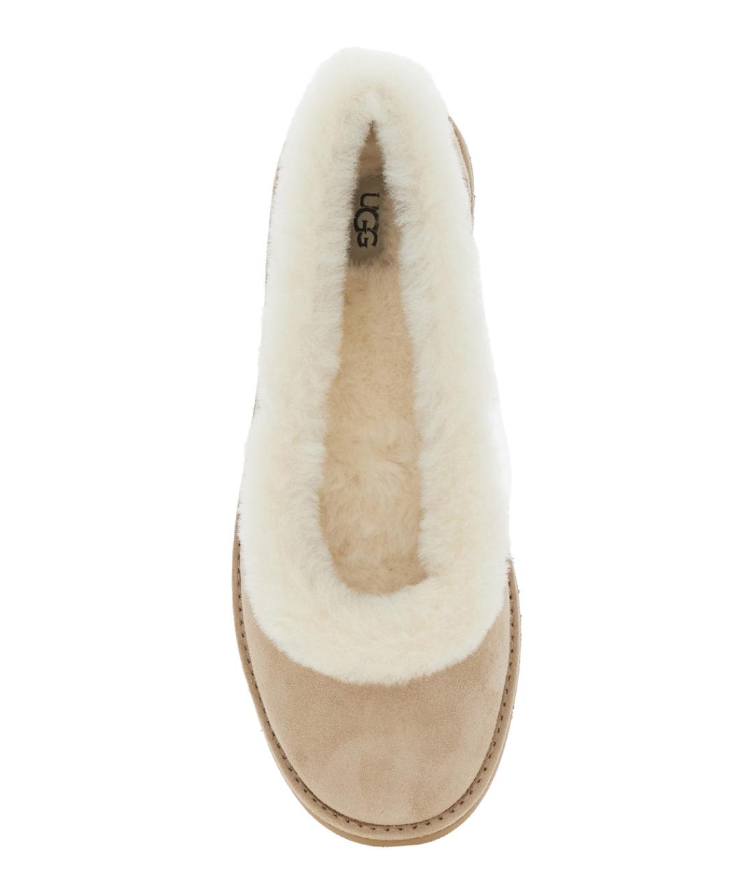 UGG AUSTRALIA Бежевые замшевые балетки, фото 4