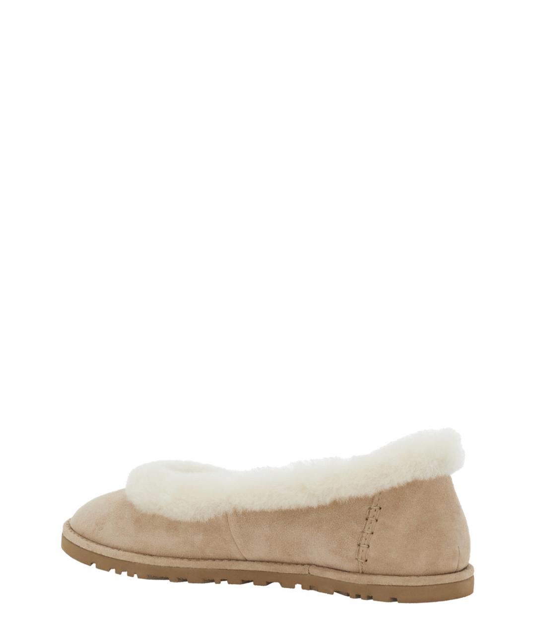 UGG AUSTRALIA Бежевые замшевые балетки, фото 3