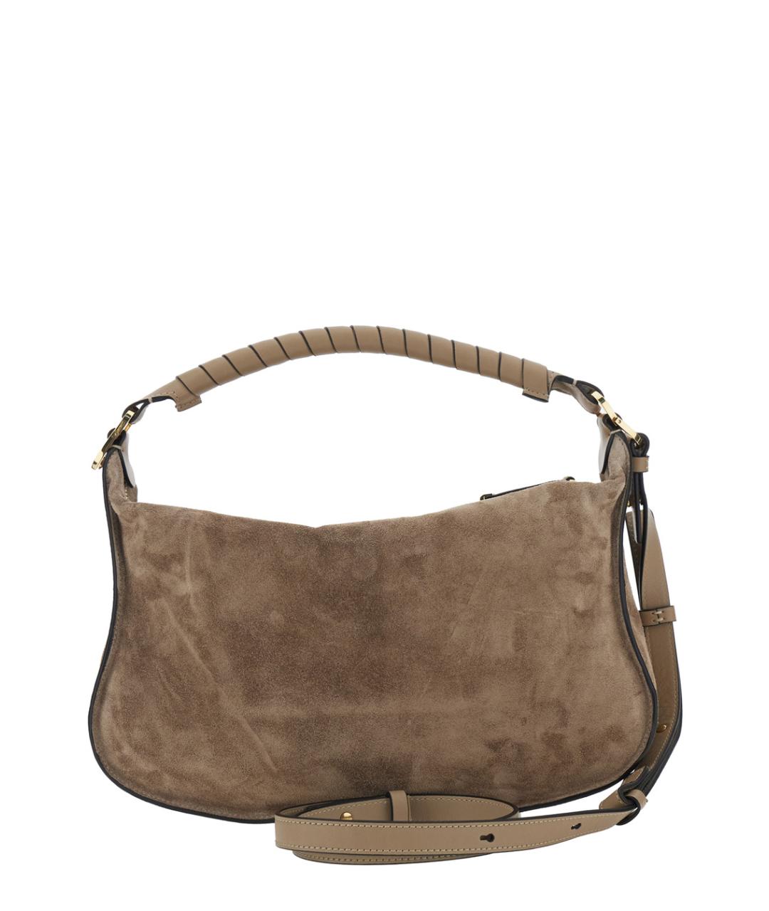 CHLOE Коричневая замшевая сумка через плечо, фото 2