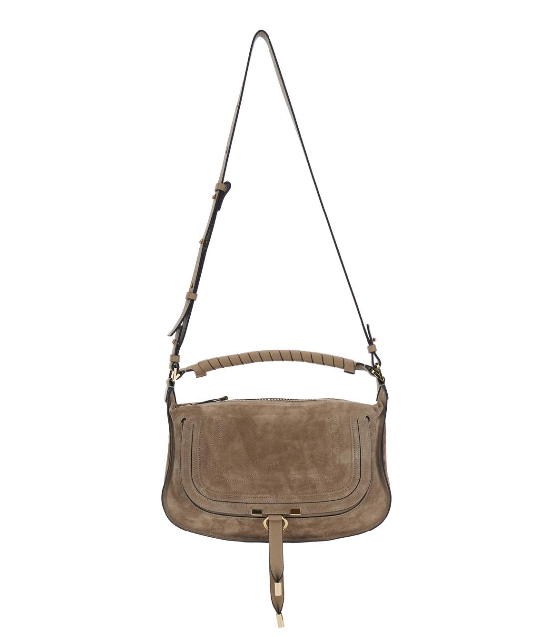 CHLOE Коричневая замшевая сумка через плечо, фото 3