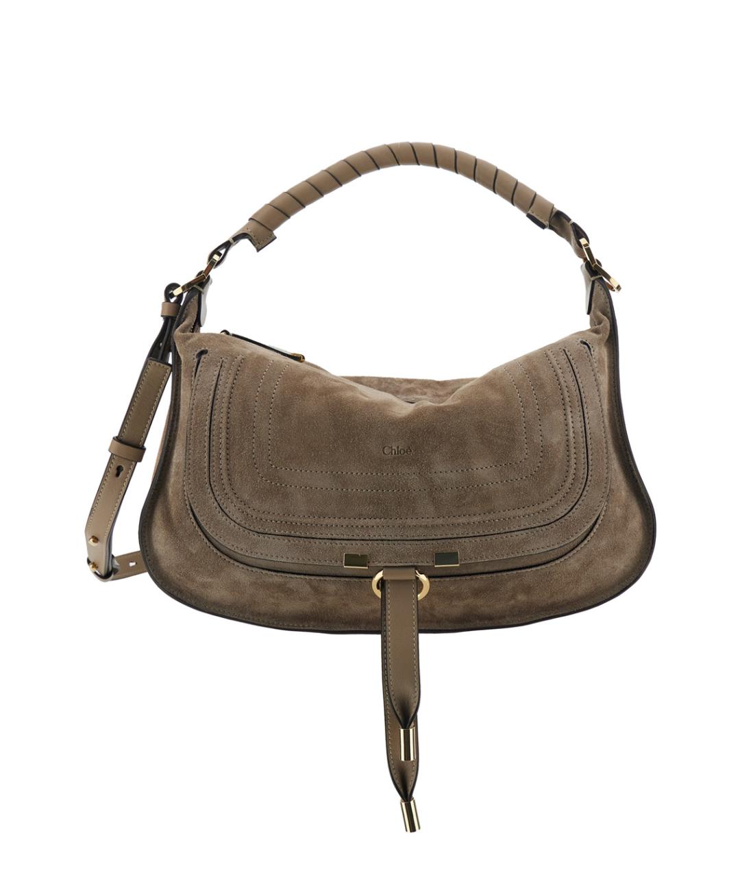 CHLOE Коричневая замшевая сумка через плечо, фото 1