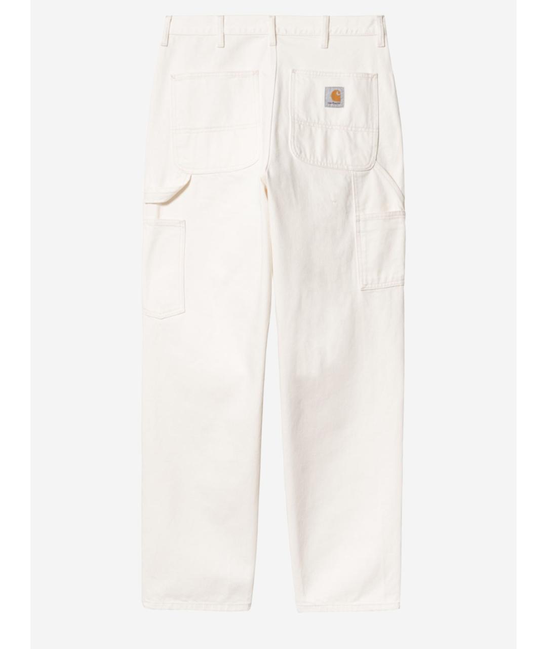 CARHARTT WIP Белые хлопковые прямые джинсы, фото 2