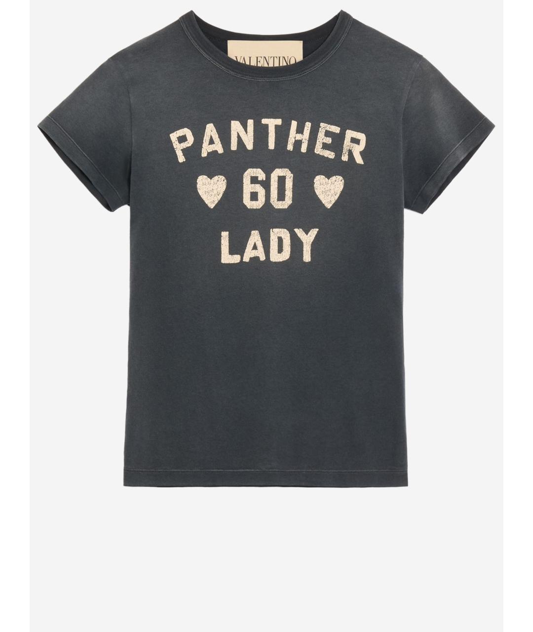 VALENTINO Черная хлопковая футболка, фото 3