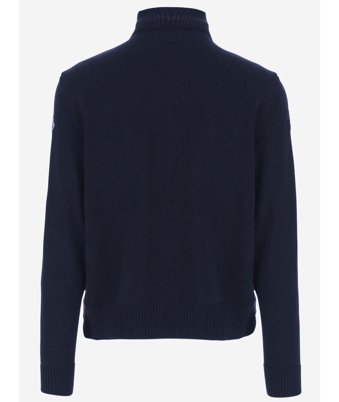 MONCLER Синяя полиэстеровая куртка, фото 2