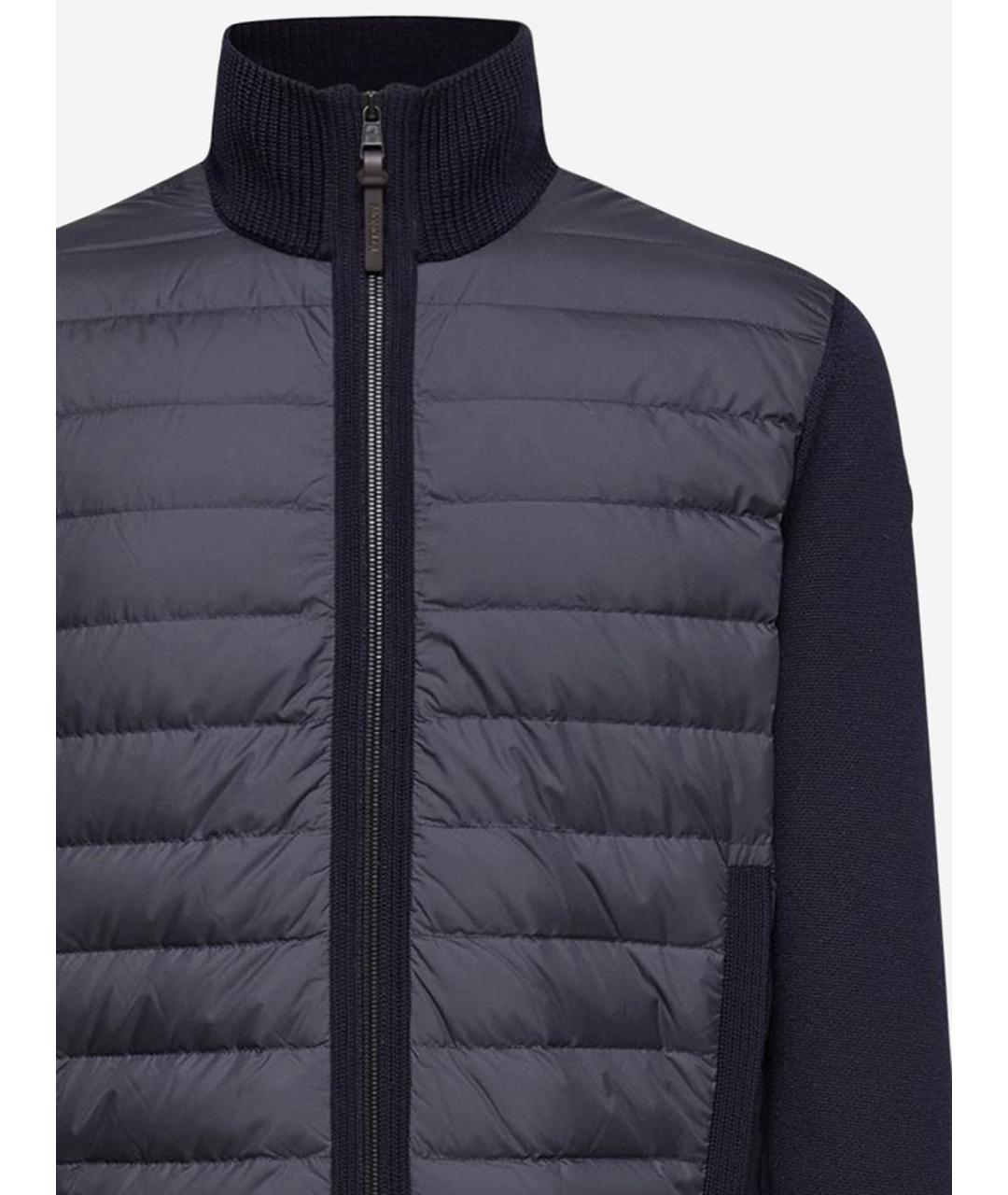 MONCLER Синяя полиэстеровая куртка, фото 3