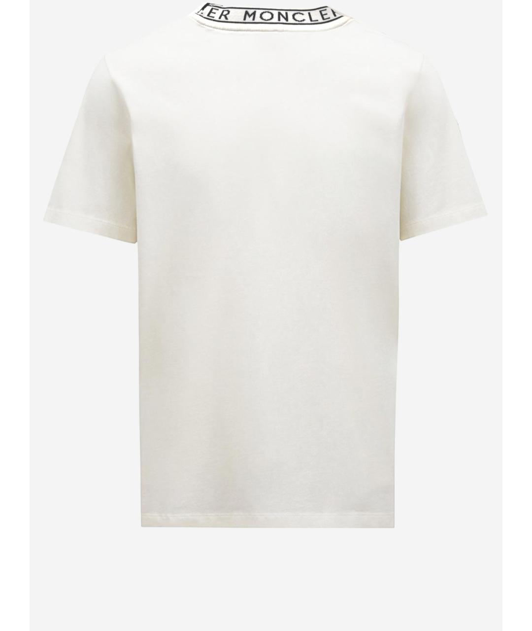 MONCLER Белая хлопковая футболка, фото 2
