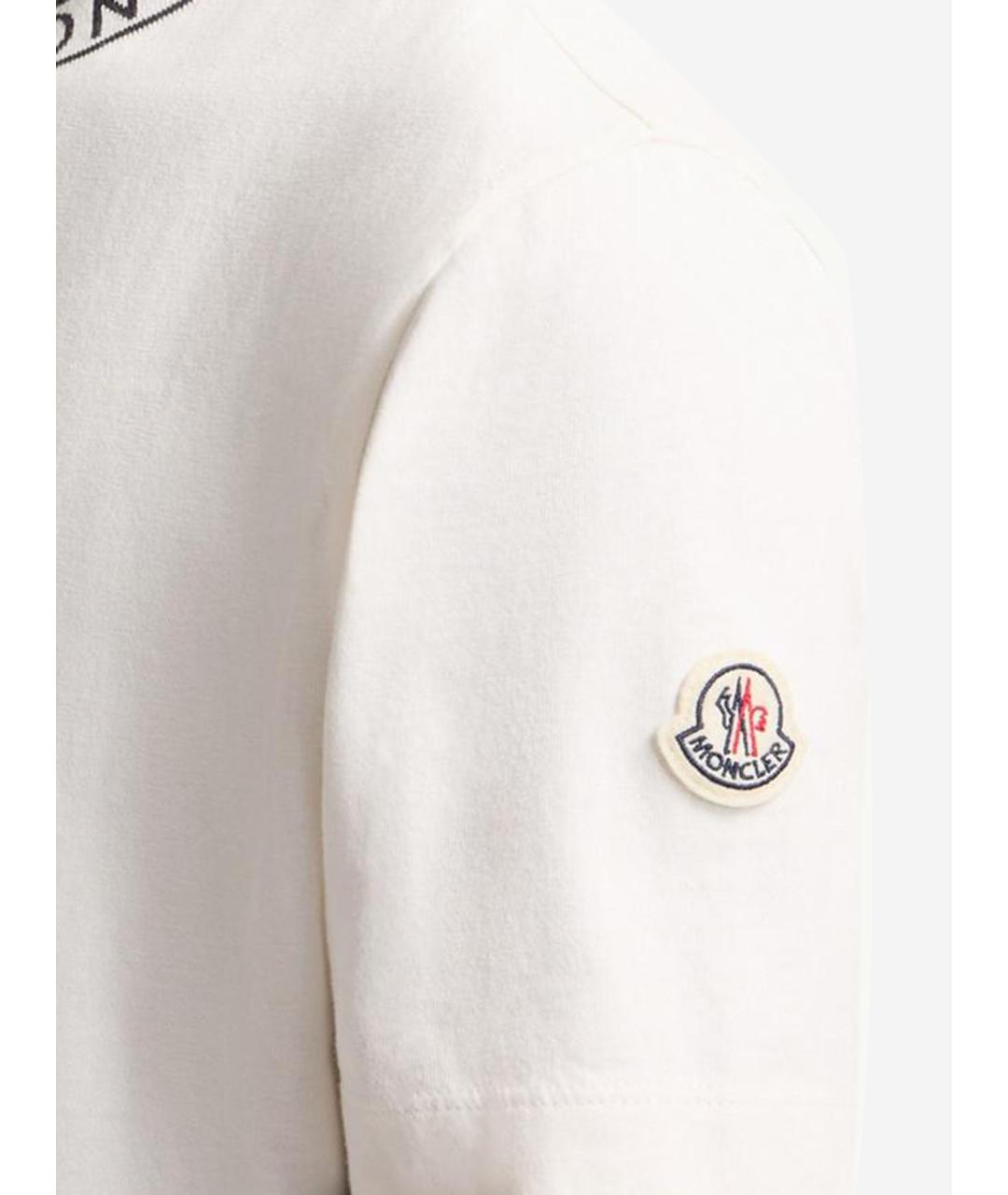 MONCLER Белая хлопковая футболка, фото 3