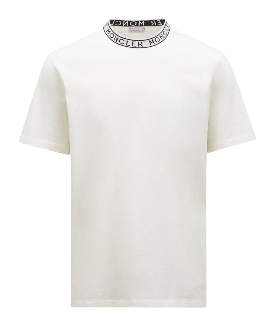 MONCLER Белая хлопковая футболка, фото 1