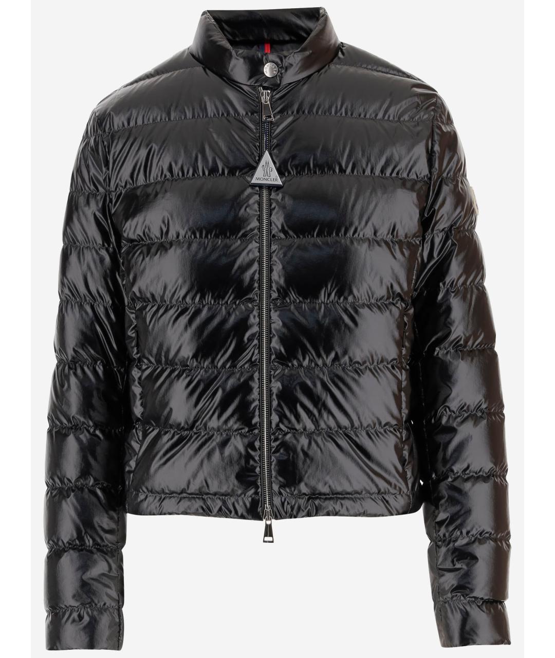 MONCLER Черный полиамидовый пуховик, фото 4