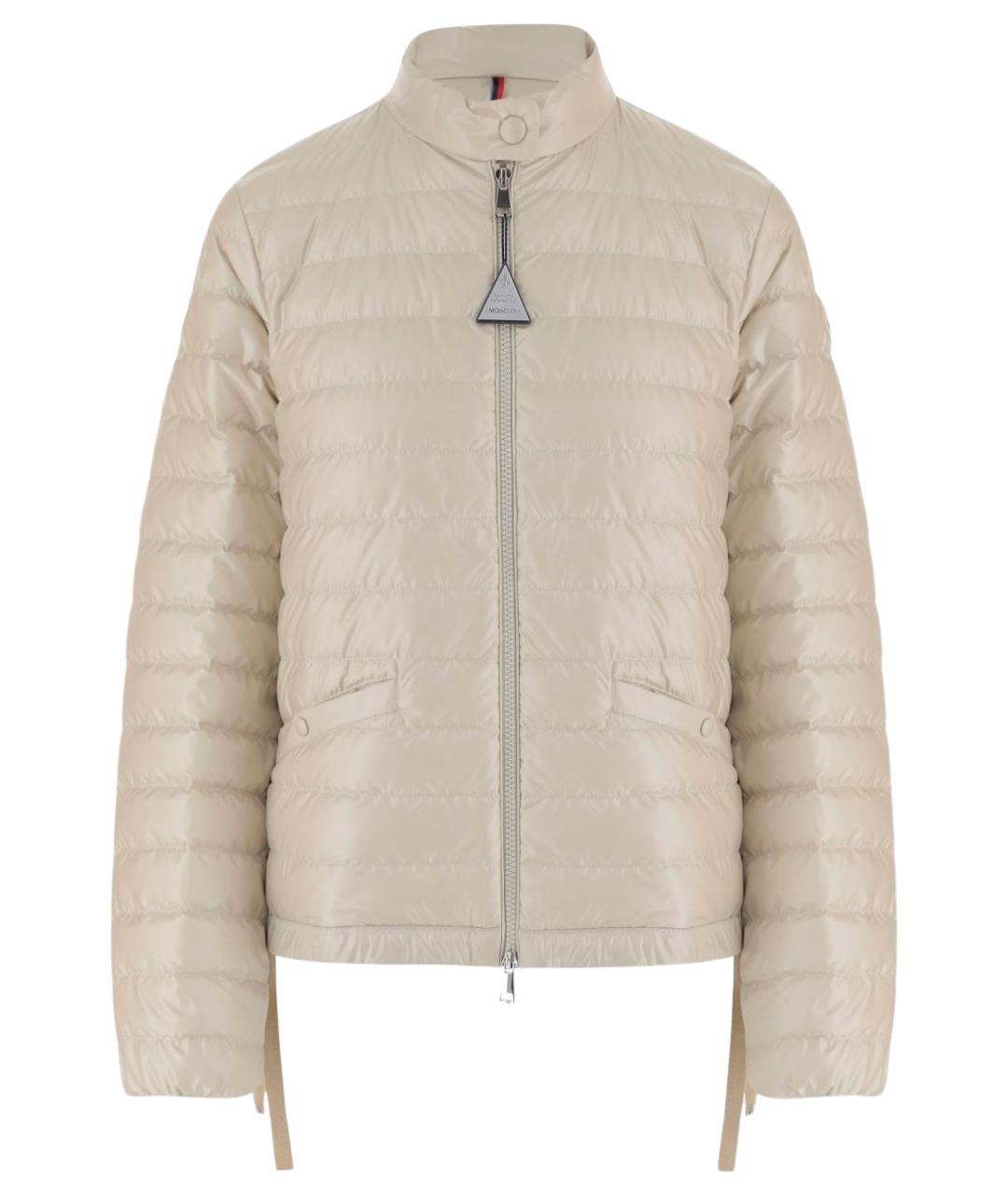 MONCLER Бежевая полиамидовая куртка, фото 1