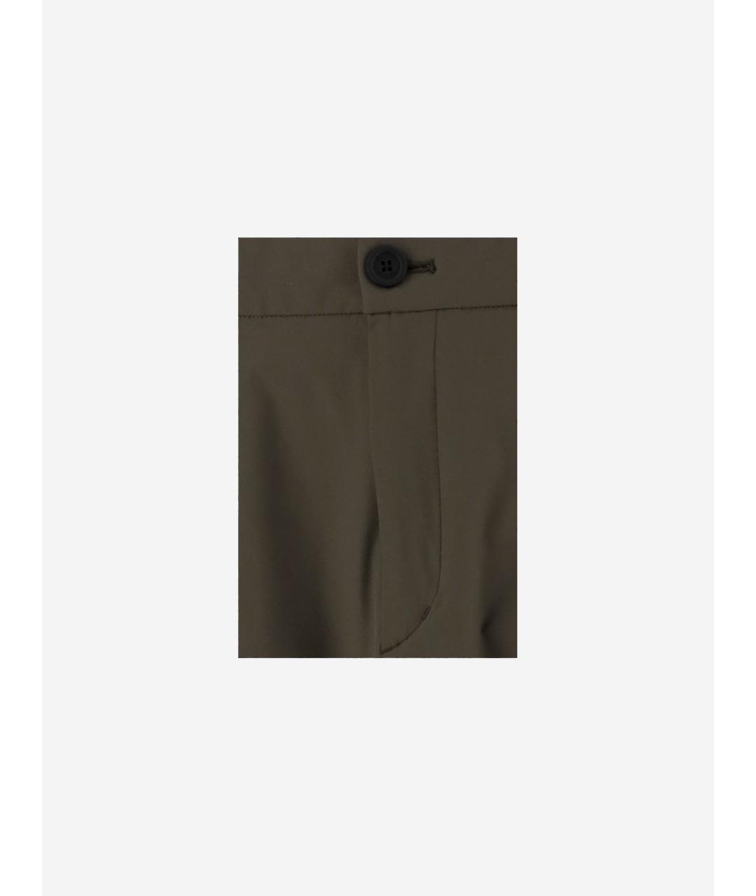 HERNO Зеленые полиэстеровые повседневные брюки, фото 3