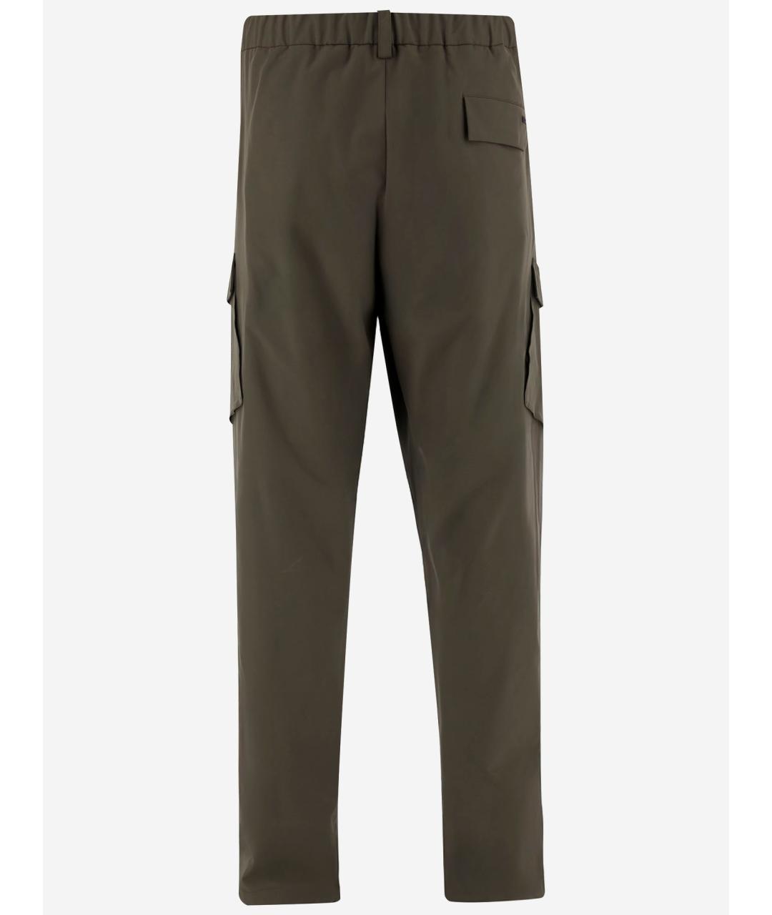 HERNO Зеленые полиэстеровые повседневные брюки, фото 2