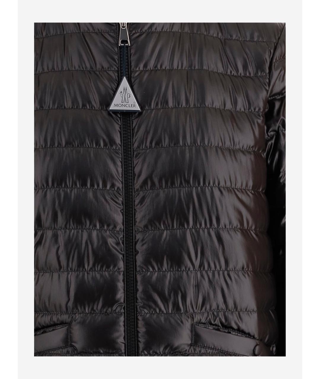 MONCLER Черная полиамидовая куртка, фото 4