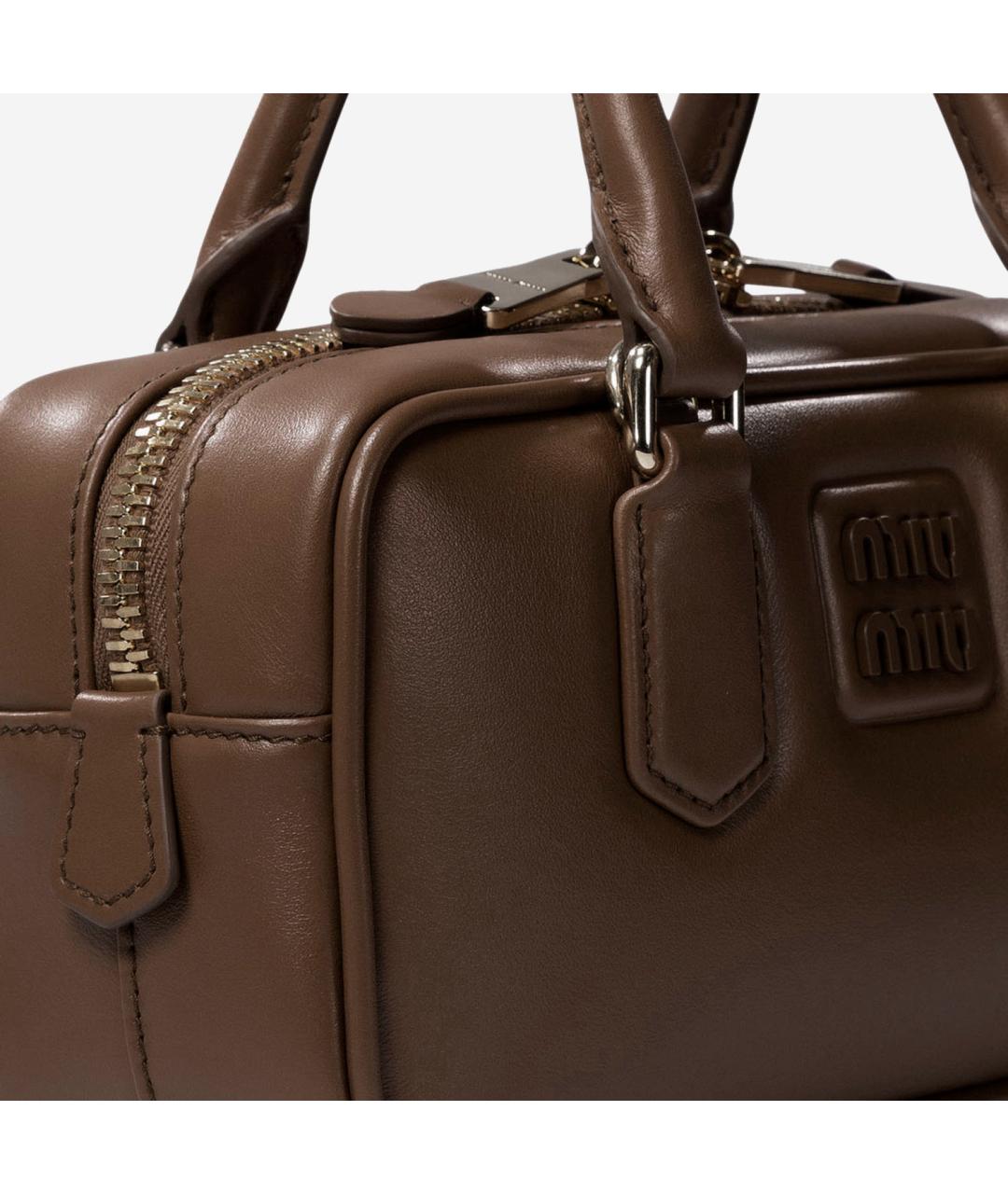 MIU MIU Коричневая кожаная сумка тоут, фото 4