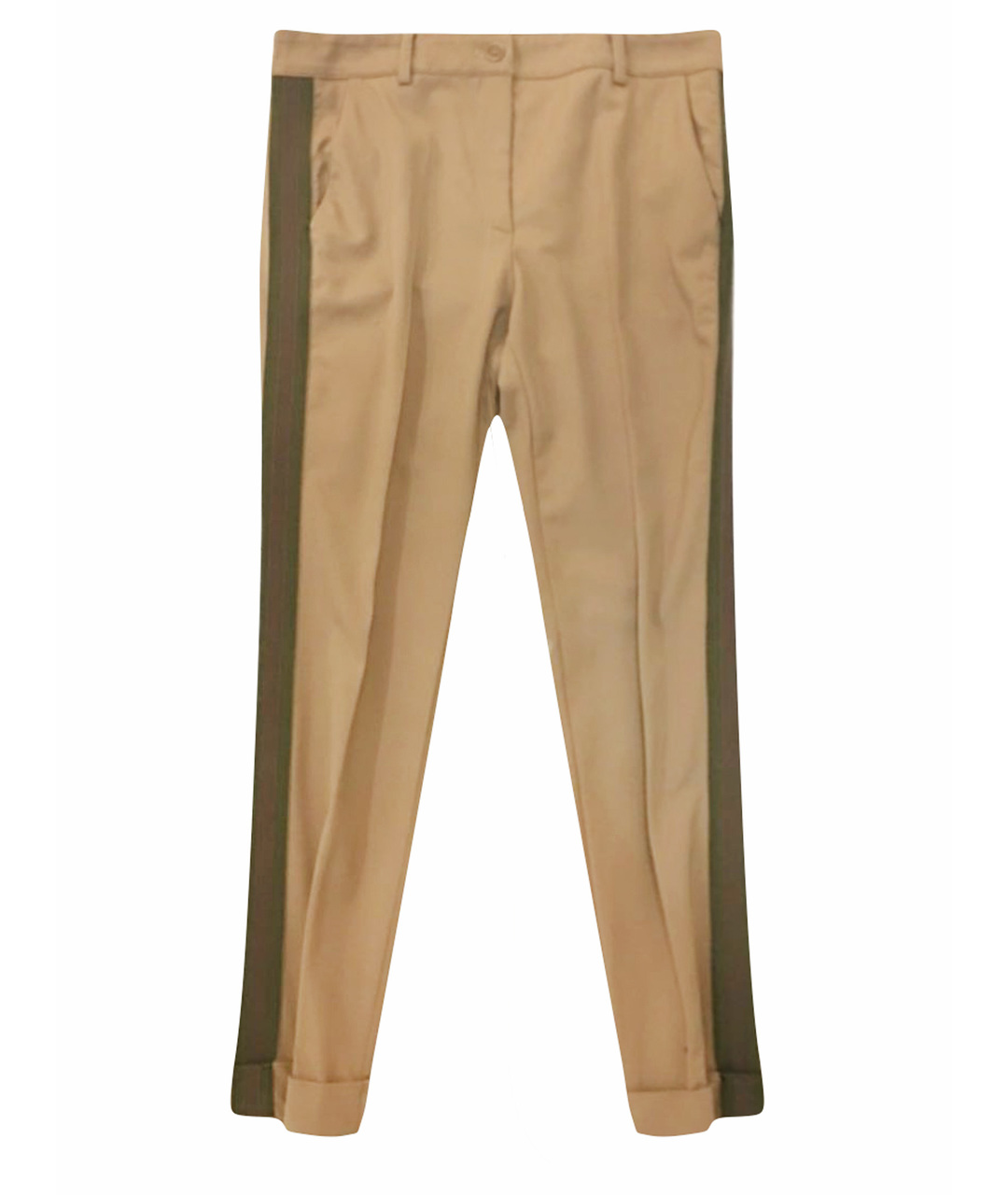 P.A.R.O.S.H. Горчичные шерстяные прямые брюки, фото 1