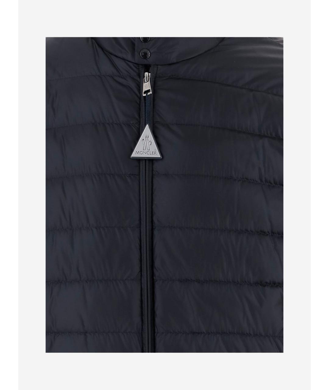 MONCLER Темно-синяя полиамидовая куртка, фото 3