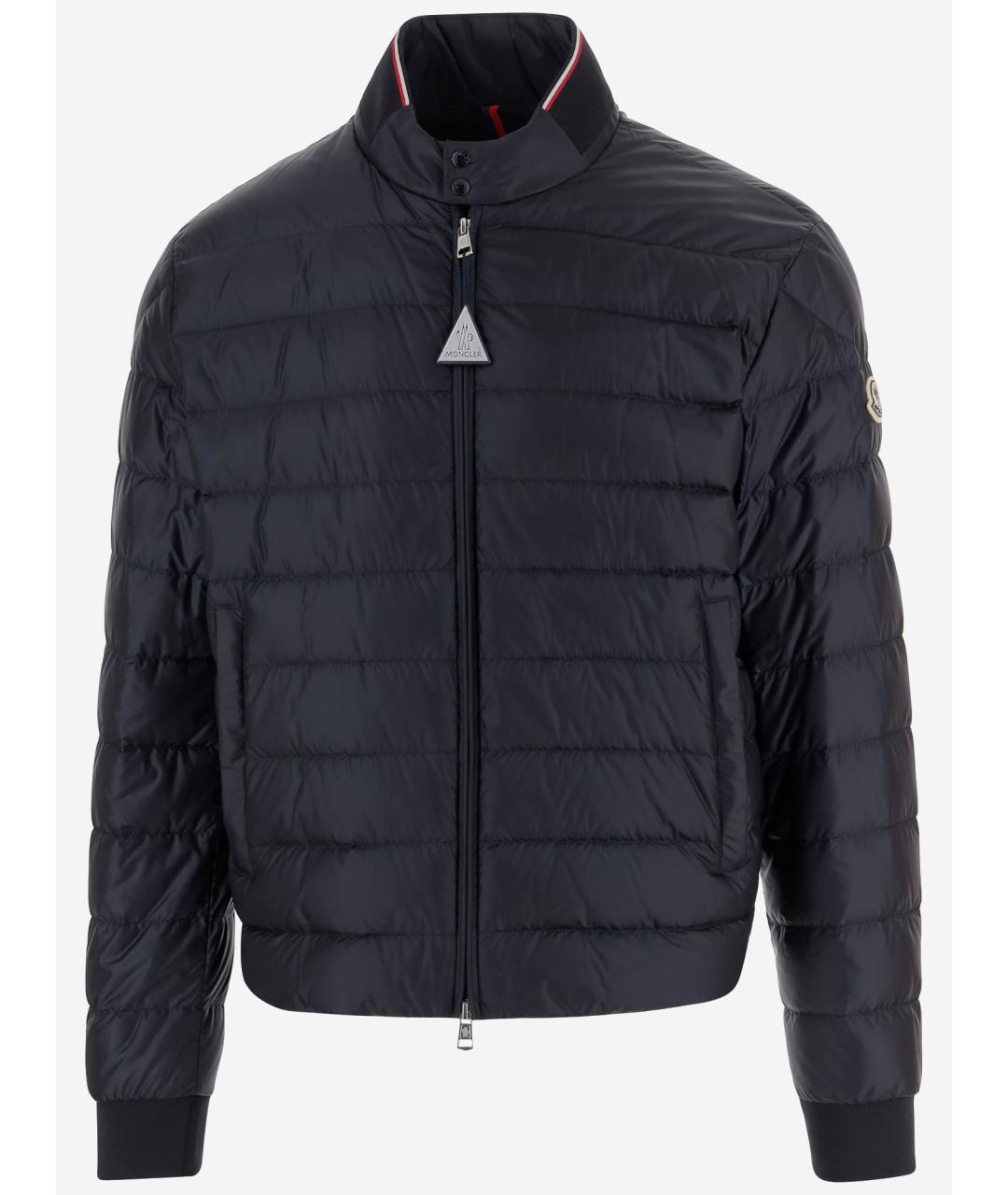 MONCLER Темно-синяя полиамидовая куртка, фото 4