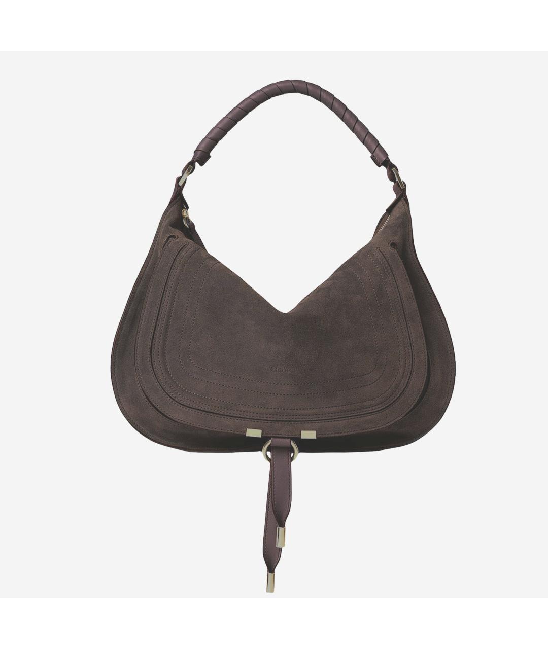 CHLOE Коричневая кожаная сумка через плечо, фото 5