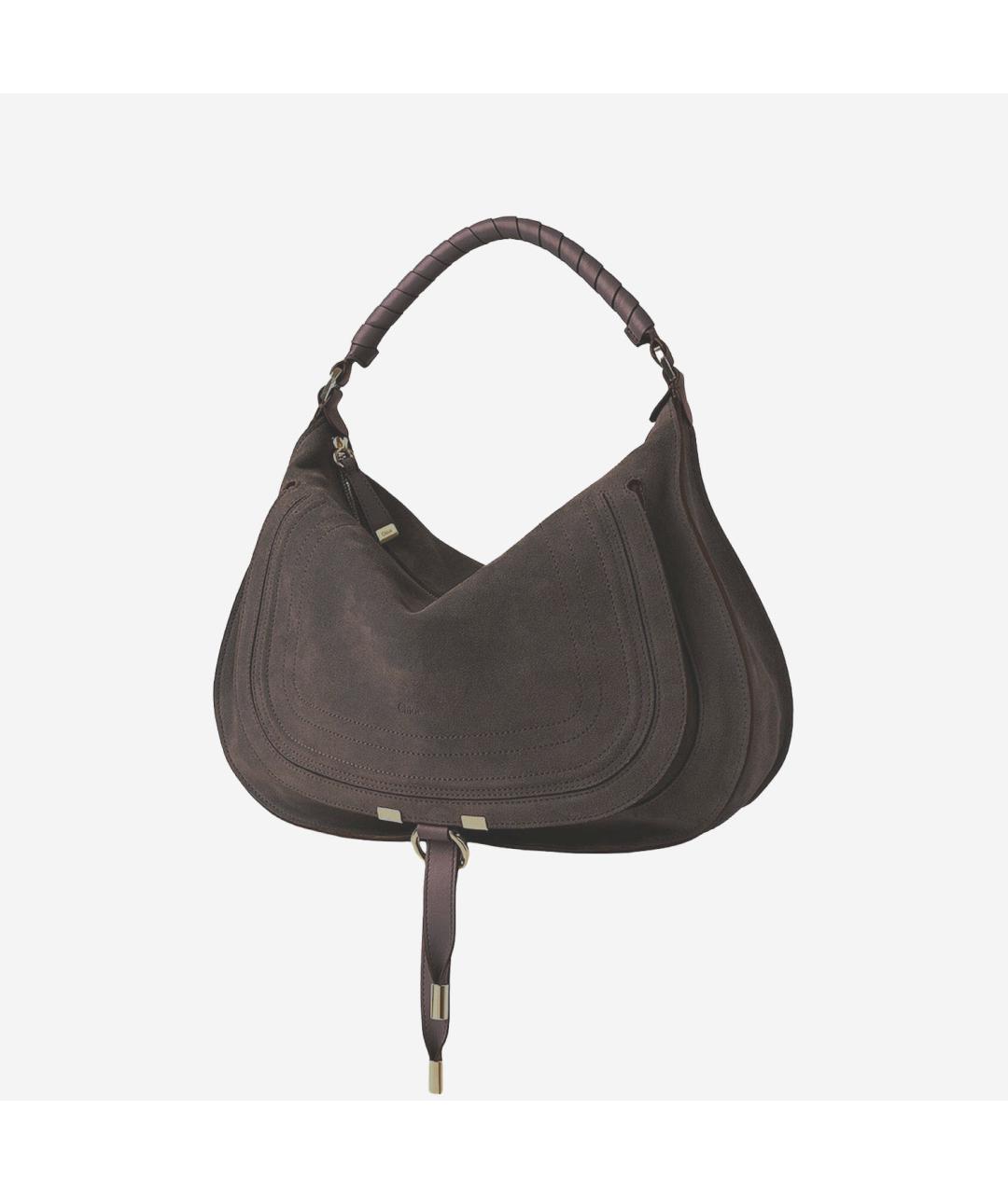 CHLOE Коричневая кожаная сумка через плечо, фото 2