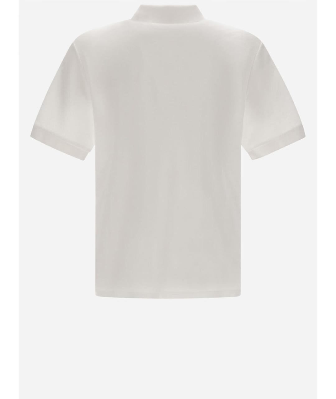 HERNO Белое хлопковое поло с коротким рукавом, фото 2