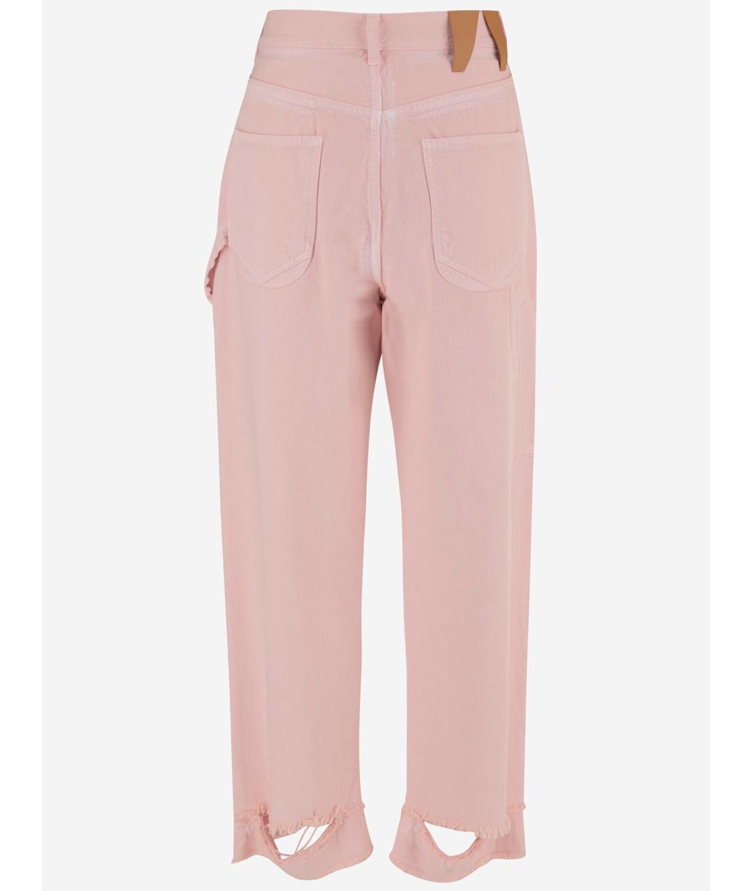 DARKPARK Розовые хлопковые прямые джинсы, фото 2