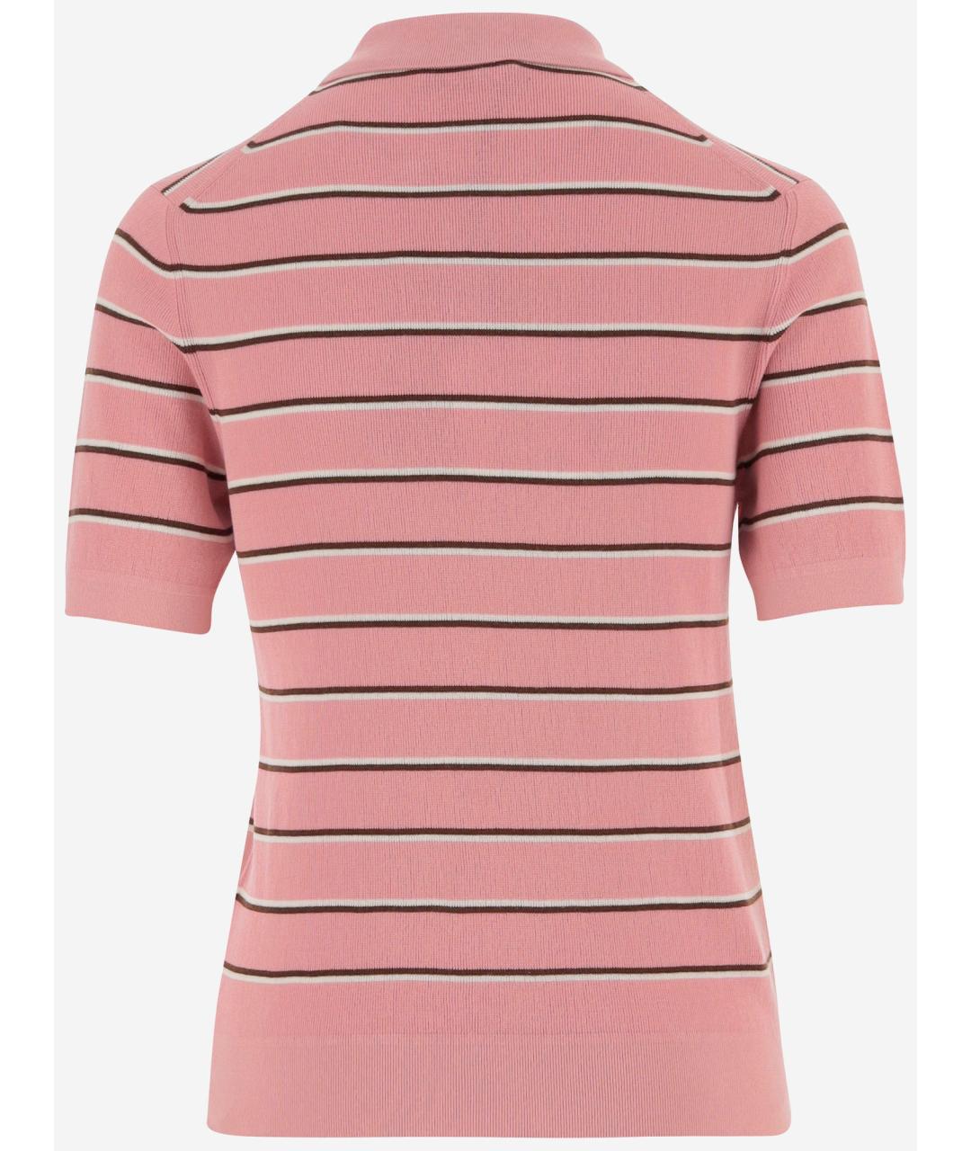 MIU MIU Розовая хлопковая футболка, фото 2