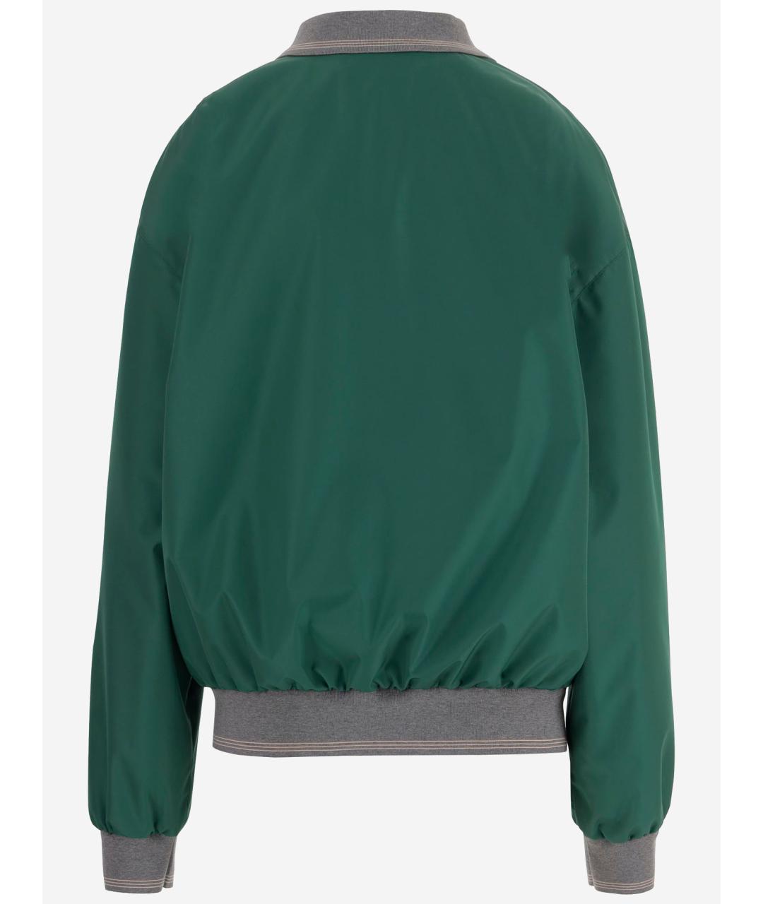 MIU MIU Зеленая полиэстеровая куртка, фото 2