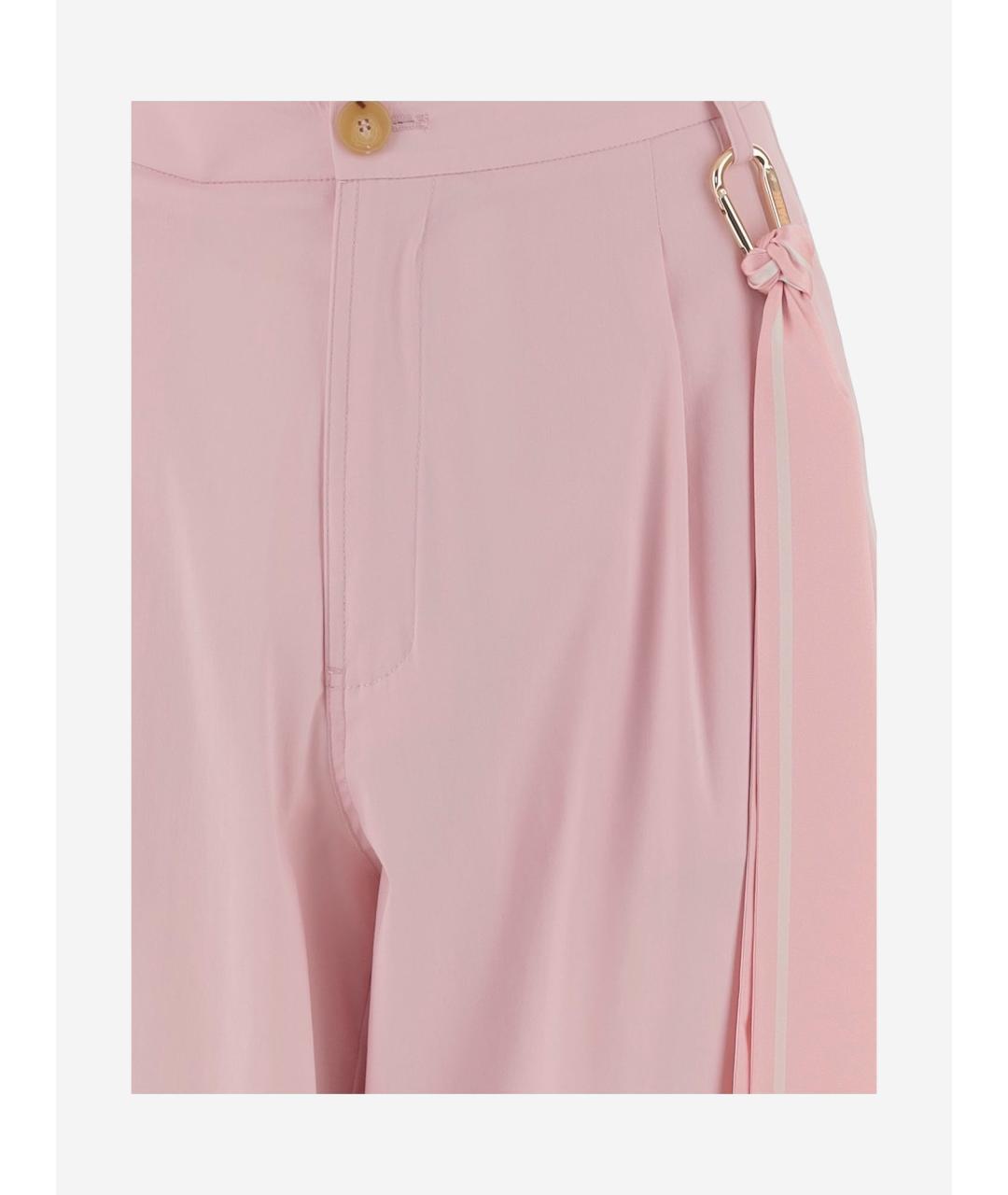 DARKPARK Розовые хлопковые прямые брюки, фото 3