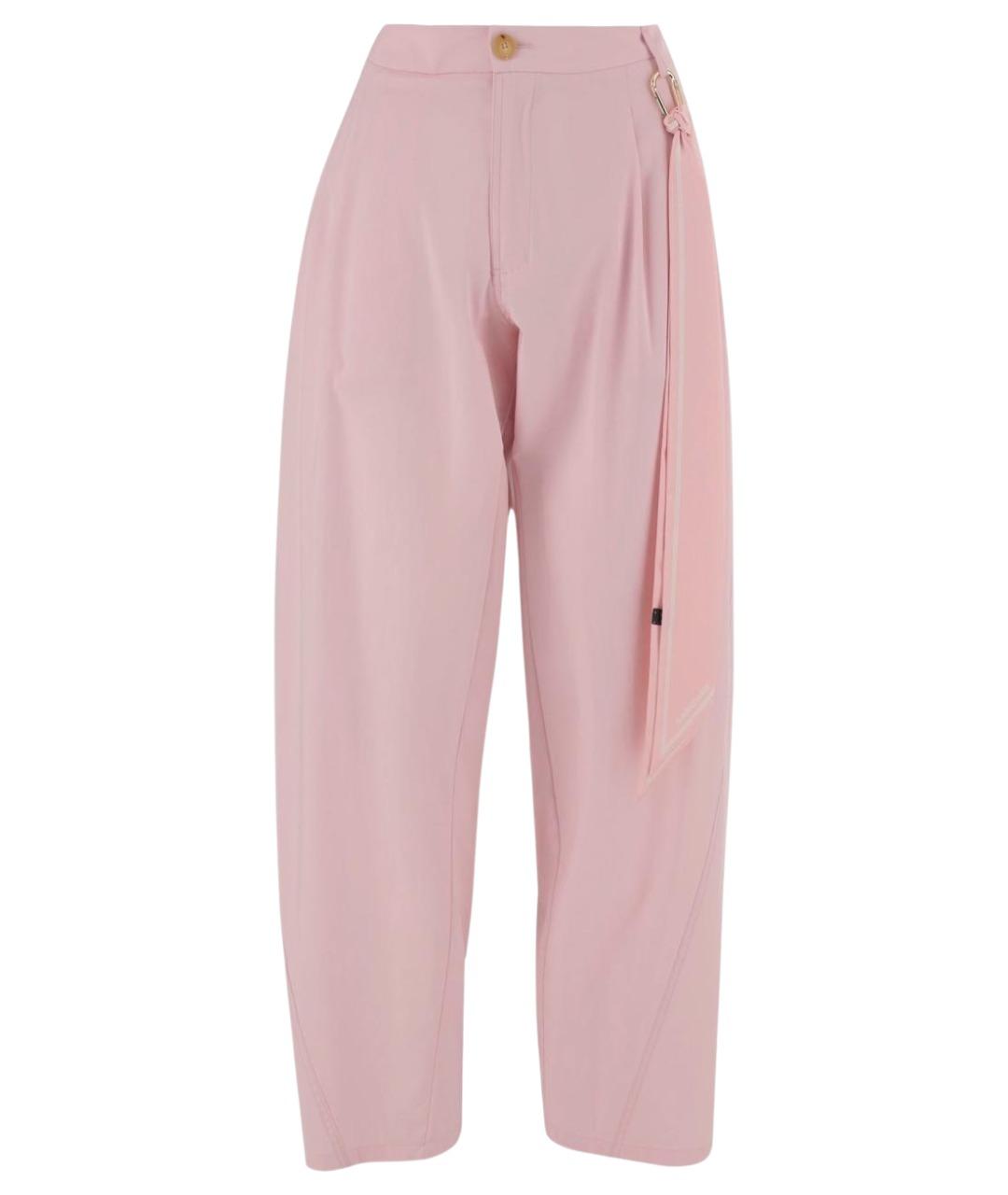 DARKPARK Розовые хлопковые прямые брюки, фото 1