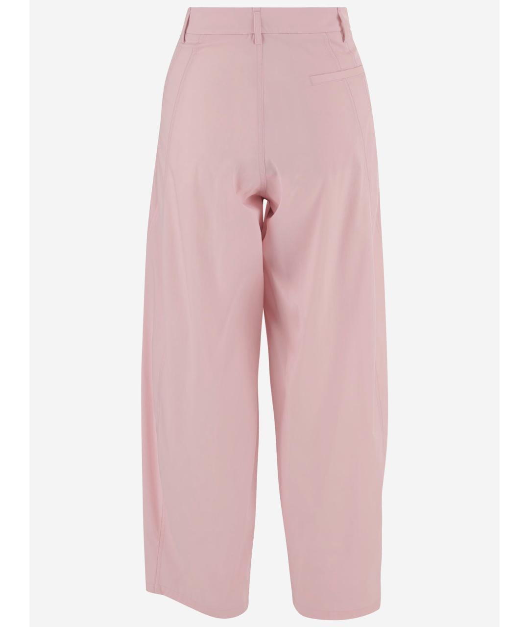 DARKPARK Розовые хлопковые прямые брюки, фото 2