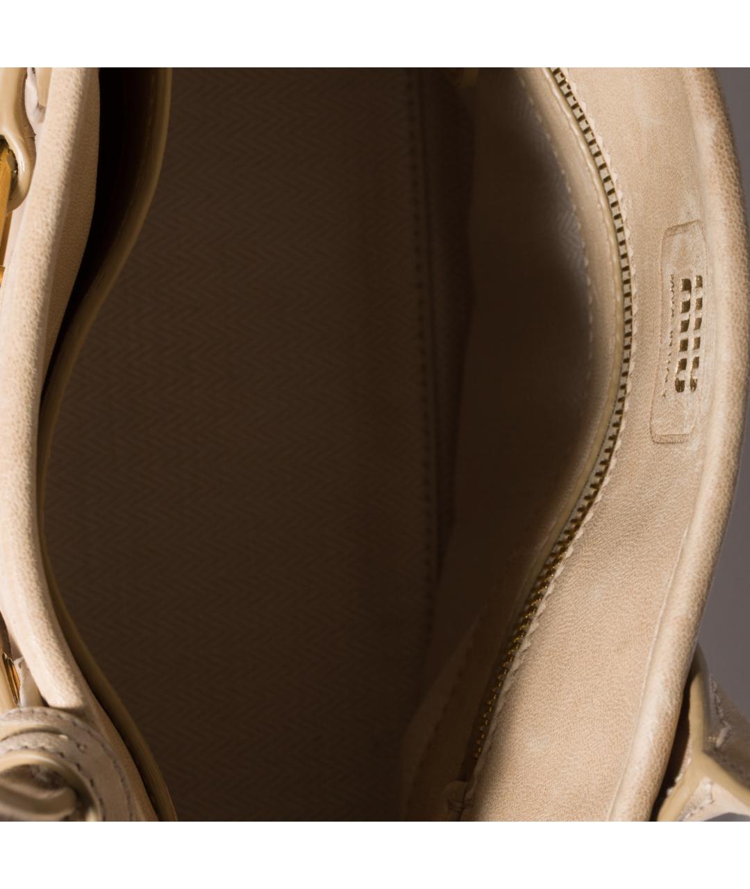 MIU MIU Бежевая кожаная сумка тоут, фото 6