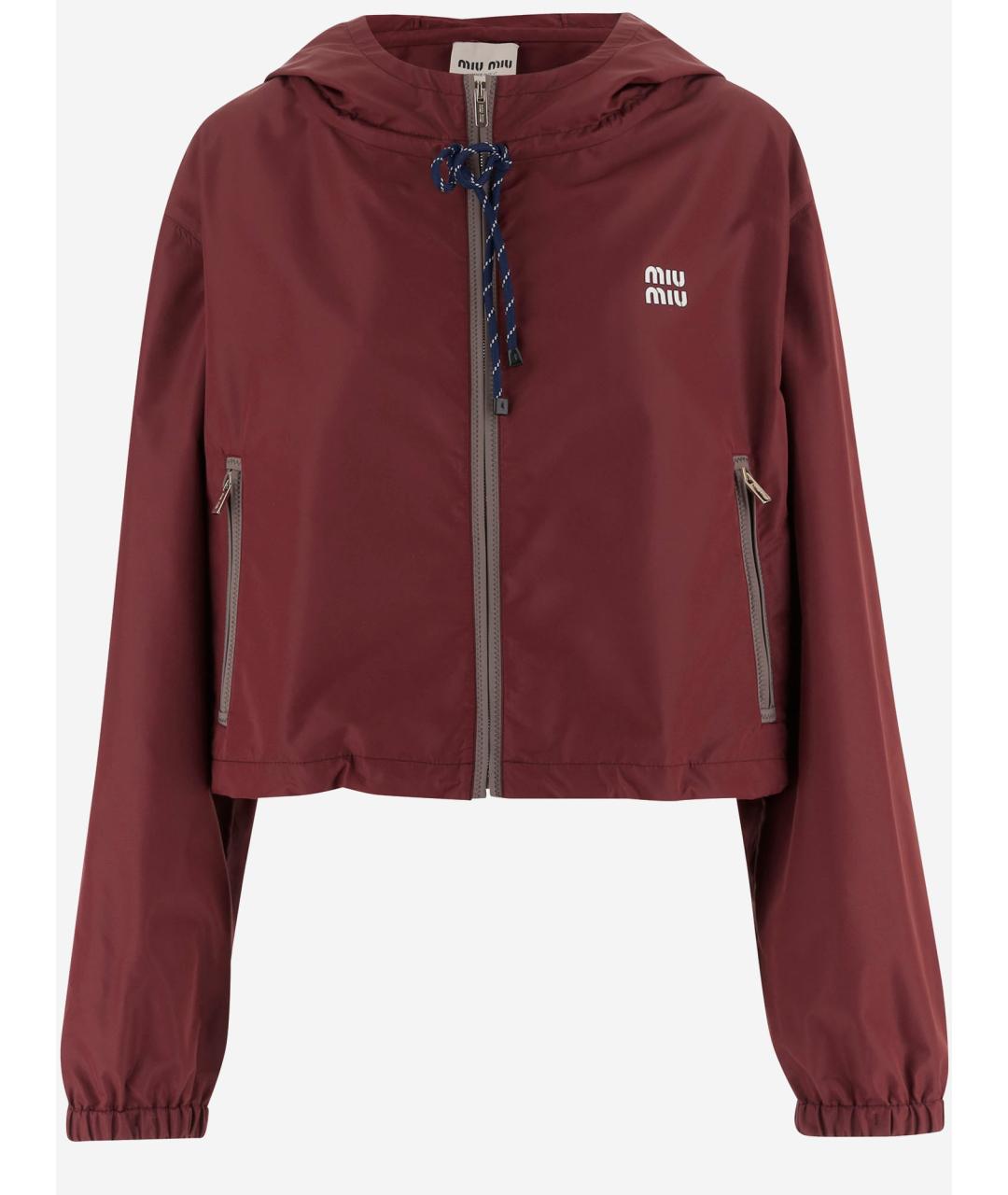MIU MIU Красная полиэстеровая куртка, фото 4