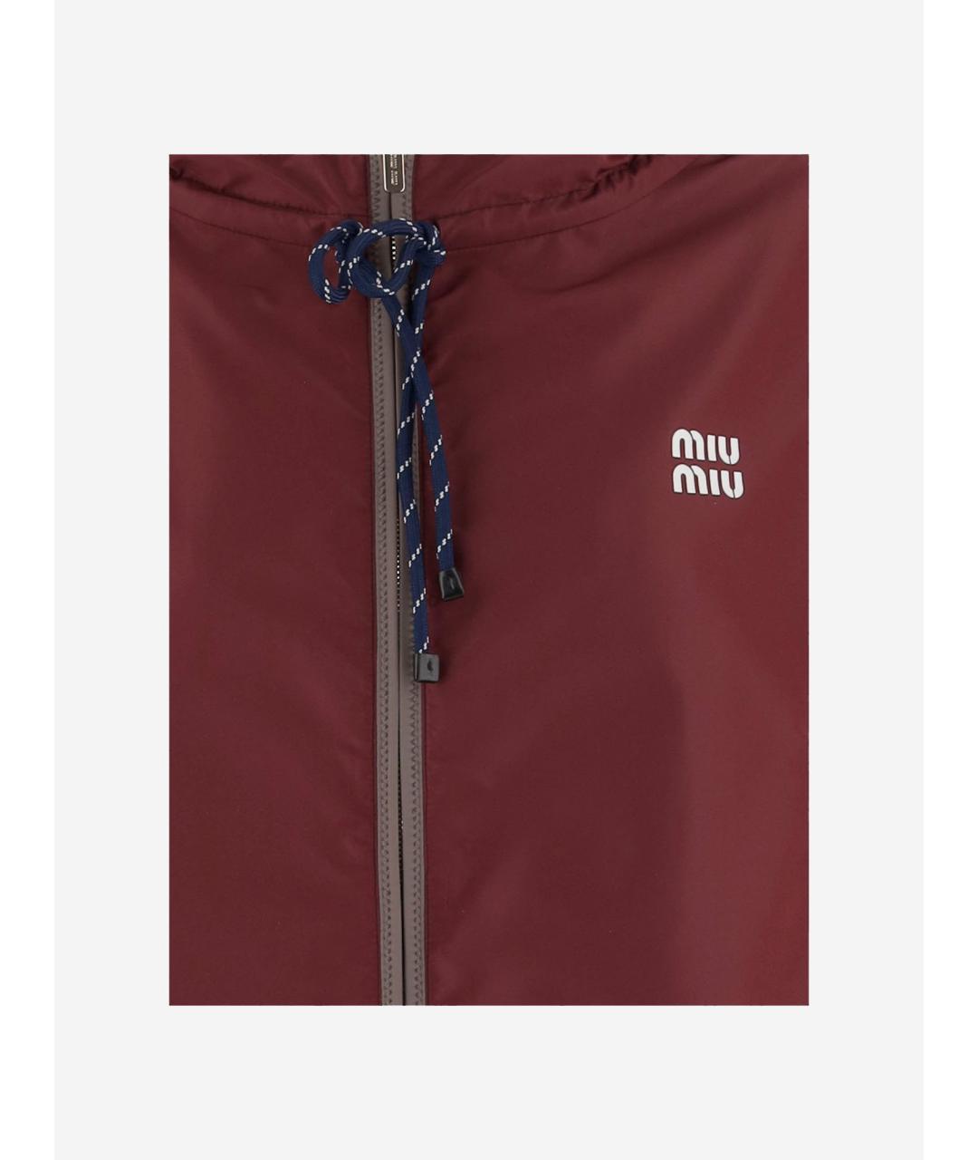MIU MIU Красная полиэстеровая куртка, фото 3